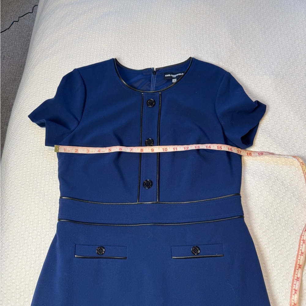 Karl Lagerfeld Royal Blue Dress Size 8 New NWT - Picture 9 of 12